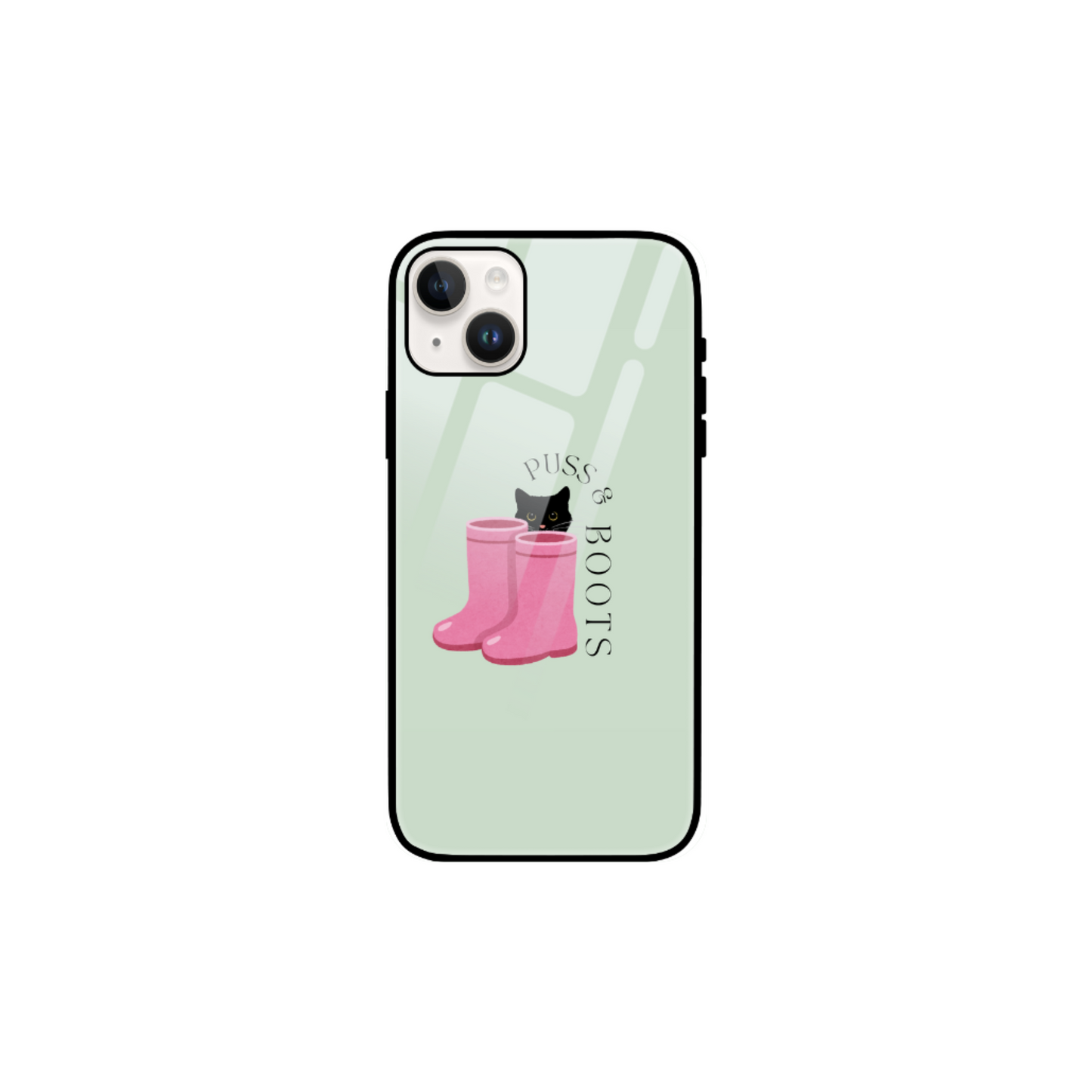 iPhone Glass Case - Puss & Boots